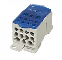 Распределительный блок на DIN-рейку РБ-500 1П 500А (плоские шины от 3x15 до 8x24 / 2x35+5x16+4x10) HLT | код 081-07-06 | HLT