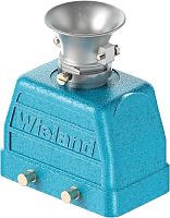 Крышка на кабель, взрывозащищенного разъема REVOS Ex, Size 10, без уплотнителя, 1 кабельный ввод с разгрузкой на изгиб IP54 M25x1,5, с верхним расположением, без защелок, материал корпуса: цинковый сплав | код 70.354.1036.3 | Wieland