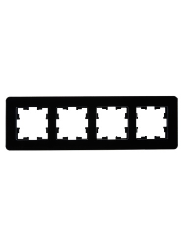 BRITE Рамка 4-мест. РУ-4-2-Бр стекло черн. RE IEK | код BR-M42-G-41-K02 | IEK фото 4