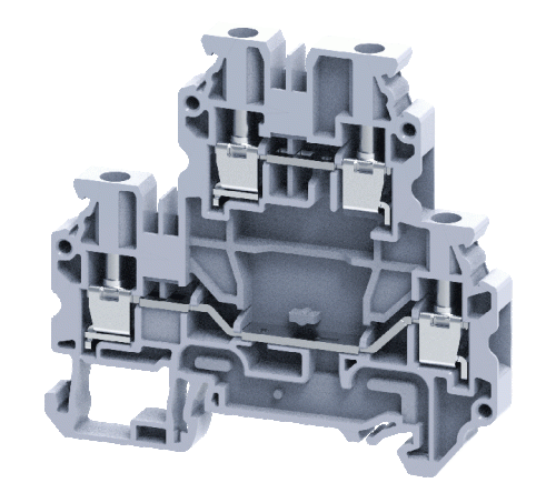 Клемма двухъярусная CPDL1.5 /3,5x67,2mm, push-in, 4 присоед., 1,5(max 2,5)mm2, 16A, 500V, серая | код CPDL1.5 | Connectwell Клемма двухъярусная CPDL1.5 /3,5x67,2mm, push-in, 4 присоед., 1,5(max 2,5)mm2, 16A, 500V, серая | код CPDL1.5 | Connectwell