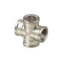 Крестовина латунь 1/2дюйм никель (инд. упак.) | код 34898 | RTP