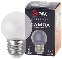 Лампа светодиодная ERAWL45-E27 P45 1Вт шар прозр. E27 4SMD для белт-лайт | код Б0049572 | Эра