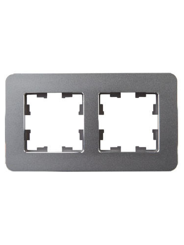 BRITE Рамка 2-мест. РУ-2-1-Бр металл титан RE IEK | код BR-M22-M-01-K48 | IEK фото 5 BRITE Рамка 2-мест. РУ-2-1-Бр металл титан RE IEK | код BR-M22-M-01-K48 | IEK фото 5