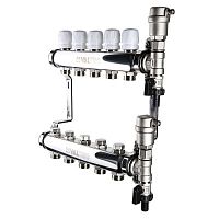 Коллекторная группа НЕРЖ, в сборе, 1"х9 вых. Евроконус 3/4" | код. VTc.588.EMNX.0609 | VALTEC