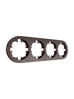 Рамка 4-м OSEN горизонт. круглая механизм шоколад LEZARD 744-7300-149