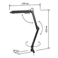 Светильник настольный с лампой PL на струбцине черный NL-201-G23-11W-BK | код C0041456 | ЭРА