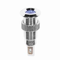Индикатор металл d8 220В подсв/синяя LED REXANT | код 36-4721 | REXANT