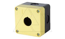 Корпус для поста кнопочного, пластик, желтый /черный, 1 место, 72.5?72.5?58.5mm, IP65 | код XK-A1/h-Y | АРТ