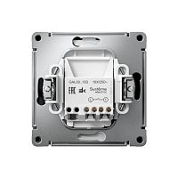 ARTGALLERY 1-клавишный ВЫКЛЮЧАТЕЛЬ с подсветкой, 10АХ, механизм, быстрозажимные клеммы, КАРБОН | код GAL001013S | Systeme Electric