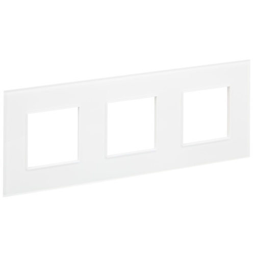 SKANDY Рамка 3-мест. SK-F23W стекло арк. бел. IEK | код SK-M32-G-K01 | IEK