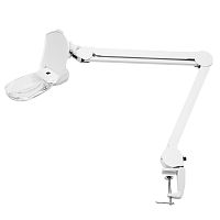 Лупа на струбцине REXANT, квадратная 3D+20D, с подсветкой 6 LED, серия EXPERT, белая | код 31-0565 | REXANT