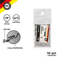 Сверло по металлу 1,0х34х12 мм HSS (10 шт. в упаковке) DIN 338 Kranz | код KR-91-0603 | KRANZ