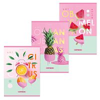 Тетрадь А4, 48 л., BRAUBERG, скоба, клетка, обложка картон, ART , 404040 | код 404040 | BRAUBERG