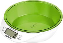 Весы кухонные электронные Vitek VT-2400 макс.вес:5кг белый/зеленый | код 2035272 | VITEK