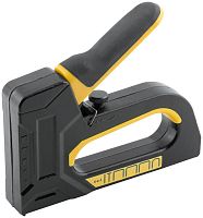 Степлер 6-в-1 для скоб ''тип 53'',''тип 53F'', ''тип 140'', ''тип 28'', ''тип 300'', ''тип 500'' , 4-14 мм, с регулировкой силы удара, рессорный механизм, алюминиевый корпус, прорезиненная ручка | код 32168 | FIT