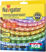 Лента светодиодная 95 314 NLS-5050RGB60-14.4-IP65-24V (уп.5м) Navigator 95314
