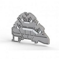 316 107, Клеммник 2-х ярусный пружинный, 2,5 мм.кв. (оранжевый), YBK2,5-2F | код 0.0.0.3.16107 | KLEMSAN