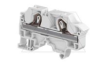 Клемма ZK10/10 пружинный зажим, 2 контакта, 57А, 1000В, серый | код 71001000 | Entrelec