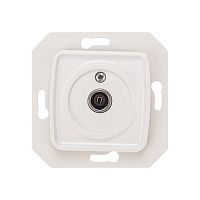DEA Розетка TV Проходная с/у мех. Бел KRANZ | код KR-78-0221 | KRANZ