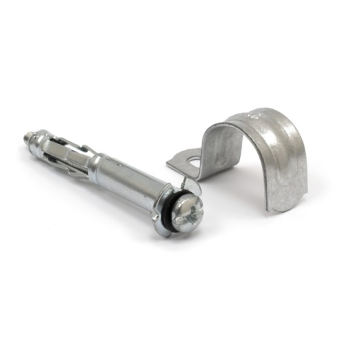 Комплекты для крепления ОКЛ с использованием дюбеля Молли М4х54 и скобы СМО d25-26 мм (100 шт) Промрукав | код PR08.5017 | ПРОМРУКАВ