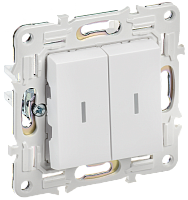 SKANDY Выключ. 2-кл. с инд. 10А SK-V09W арк. бел. IEK | код SK-V20-1-10-K01 | IEK