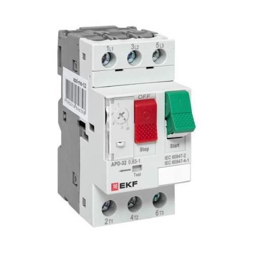 Автомат пуска двигателя АПД-32 0,63-1,0А EKF | код apd-me-1.0 | EKF