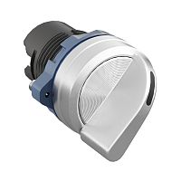 Головка переключателя на 2 положения с фиксацией стандартная ручка, черный, алюминий | код M22S-L2A | DKC