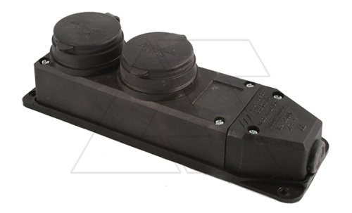 Блок розеточный 2х2P+E c крышкой, IP44, моноблок, черный | код 010-083-500292 | Mutlusan Блок розеточный 2х2P+E c крышкой, IP44, моноблок, черный | код 010-083-500292 | Mutlusan
