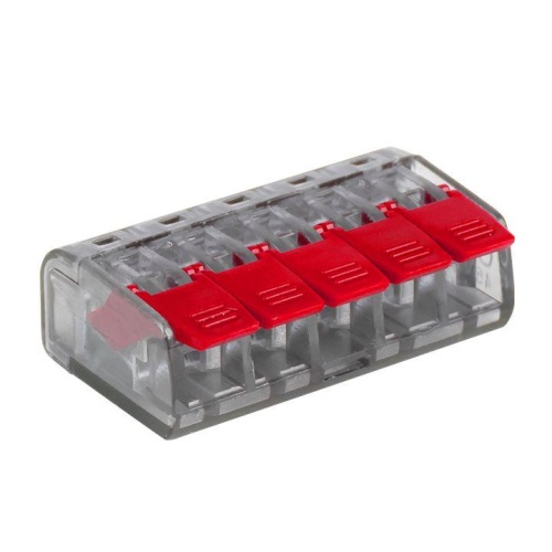 Клемма СМК 221-415 5 отверстий 0,2-4,0 мм2 (50шт,) PROxima | код plc-smk-221-415 | EKF Клемма СМК 221-415 5 отверстий 0,2-4,0 мм2 (50шт,) PROxima | код plc-smk-221-415 | EKF