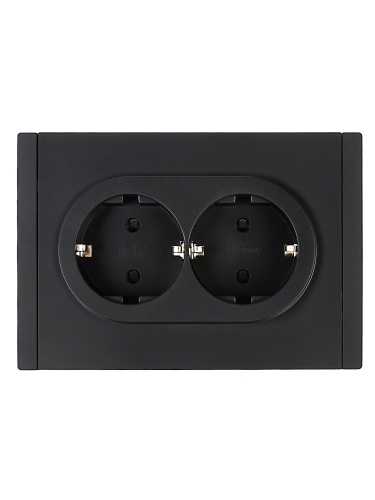 FORTE&PIANO Роз. 2-я с з/к з/ш б/к 16А FP123 чер. IEK | код FP-R24-16-1-K02 | IEK фото 2 FORTE&PIANO Роз. 2-я с з/к з/ш б/к 16А FP123 чер. IEK | код FP-R24-16-1-K02 | IEK фото 2