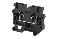 Миниклемма проходная пружинная 2,5 мм2, на 2 подключения, черная SQM2.5-BLACK | код 2402240005 | Elmex