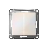 ATLASDESIGN 2-клавишный ВЫКЛЮЧАТЕЛЬ, сх.5, 10АХ, быстрозажимные клеммы, ЖЕМЧУГ | код ATN000451S | Systeme Electric