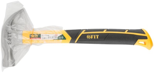 Молоток-гвоздодер, фиброглассовая усиленная ручка, Профи 28 мм, 450 гр. | код 44779 | FIT фото 3