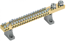 Шина N ноль на двух угл. изол. 200А ШНИ-10х18-36-L2-С IEK | код YNN30-36-C2-K03 | IEK