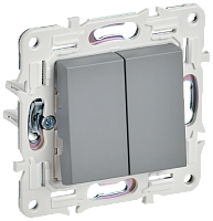 SKANDY Выключ. 2-кл. 10А SK-V04Gr сер. IEK | код SK-V20-0-10-K03 | IEK