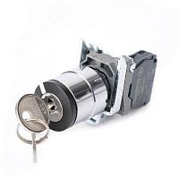 Переключатель SB4 в сборе модульный 22мм 2поз с возвратом ключ пр-лев 1НО | код SB4BG61 | Systeme Electric