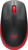 Мышь Logitech M190 черный/красный оптическая (1000dpi) беспроводная USB (2but) | код 1929303 | Logitech