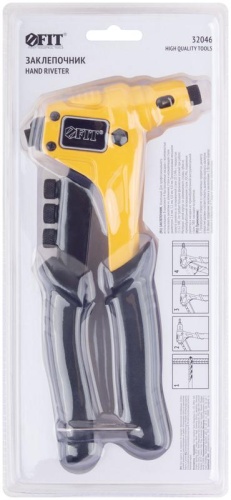 Заклепочник Профи, для заклепок из нерж.стали 2.4-4.8 мм (195 мм) | код 32046 | FIT фото 4