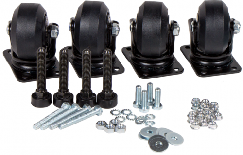 Комплект усиленных роликов и ножек для шкафов LANMASTER DCS | код LAN-DC-CB-R+F-SET | LANMASTER