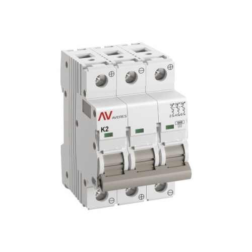 Выключатель автоматический AV-10 DC 3P 2A (K) 10kA EKF AVERES | код mcb10-DC-3-02K-av | EKF фото 3