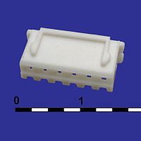 Разъём питания низковольтный RUICHI H-06 наклон 2.54 мм, клеммный, 6 контактов | код 108351 | Ruichi
