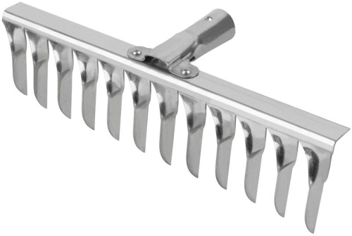 Грабли, витой зуб, нержавеющая сталь, 12 зубьев, без черенка | код 76981 | FIT