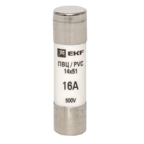 Плавкая вставка цилиндрическая ПВЦ (14х51) 16А PROxima | код pvc-14x51-16 | EKF фото 3 Плавкая вставка цилиндрическая ПВЦ (14х51) 16А PROxima | код pvc-14x51-16 | EKF фото 3