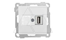 21 - Розетка 1xUSB Type A, для передачи данных, белая | код 2100-455-0101 | Mutlusan