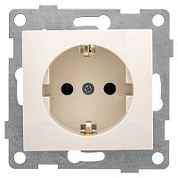GUSI Bravo механизм розетки 1-ой с/з с з/ш, скрытая установка, 16А, 250В. Цвет бежевый. | код С10Р4-003 | GUSI ELECTRIC