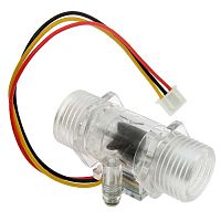 Датчик расхода воды прецизионный RUICHI YF-S201C, прозрачный | код 101779 | Ruichi