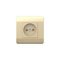 (NEW3-E) Розетка б/з со шторками, 16А, шампань | код 431408 | CHINT