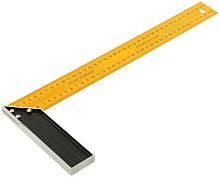 Угольник столярный желтый усиленный 400 мм | код 19440 | FIT