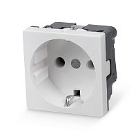 Cabeus ME45-WH Розетка электрическая Mosaic 45x45, нем. ст., 2K+3, 16A, белая (в сборе) | код 10103c | Cabeus