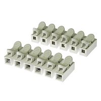 Самозажимная клемма RUICHI 021-6, 6-ти проводное соединение, 10 А, 1…6 мм?, PA66, нержавеющая сталь | код 108455 | Ruichi